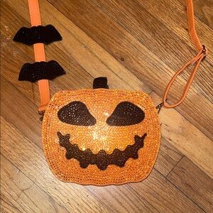 Spirit Orange and Black Pumpkin Crossbody Bag